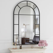 32x48 Arched Black Bathroom Mirror