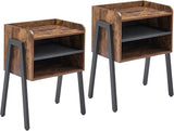 Nightstand Industrial Side End Table/Stackable Accent Furniture