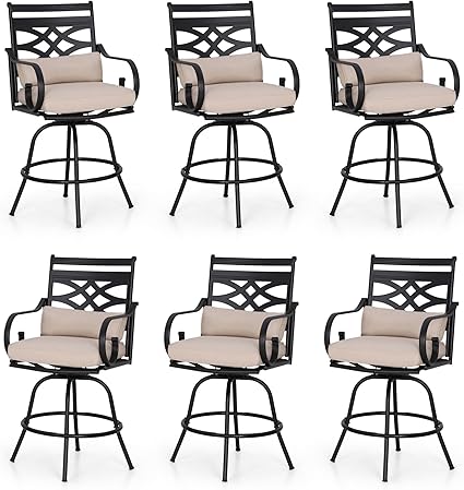 5 Piece Patio Bar Set,Outdoor Bar Table and Chairs Set