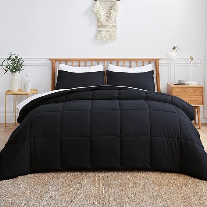 Comforter Duvet Insert-Down Alternative Comforter Quilted with Corner Tabs-Lightweight