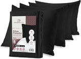 Pillow Protectors 4 Pack Standard Zippered - 100% Cotton Breathable Pillow Covers