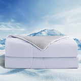 Cooling Comforter Queen Size - Summer Blue & Grey Double-Sided Cool Blanket Buttery