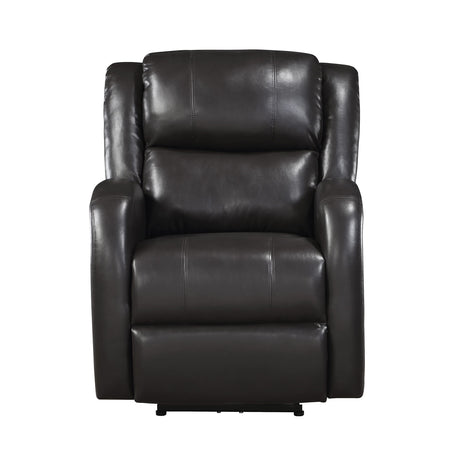 Leather Wall-Hugger Power Recliner, Brown