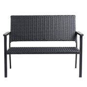 Outdoor Loveseat Bench Chair for Outside Patio Porch, Metal Frame