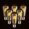 LED Dimmable Edison Light Bulbs 4W, 2200K-2400K Warm White (Amber Glass) ST64