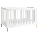 Gelato 4-in-1 Convertible Crib with Toddler Bed Conversion in Natural Walnut and Brushed