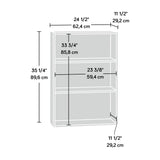 Sauder Beginnings 3 Bookcase/Book Shelf, L: 24.57" x W: 11.50" x H: 35.28", Cinnamon Cherry finish