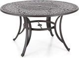 6-Person Rectangular Cast Aluminium Outdoor Dining Table