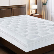 Queen Size Mattress Topper Pillow Top Mattress Cover Quilted Fitted Mattress