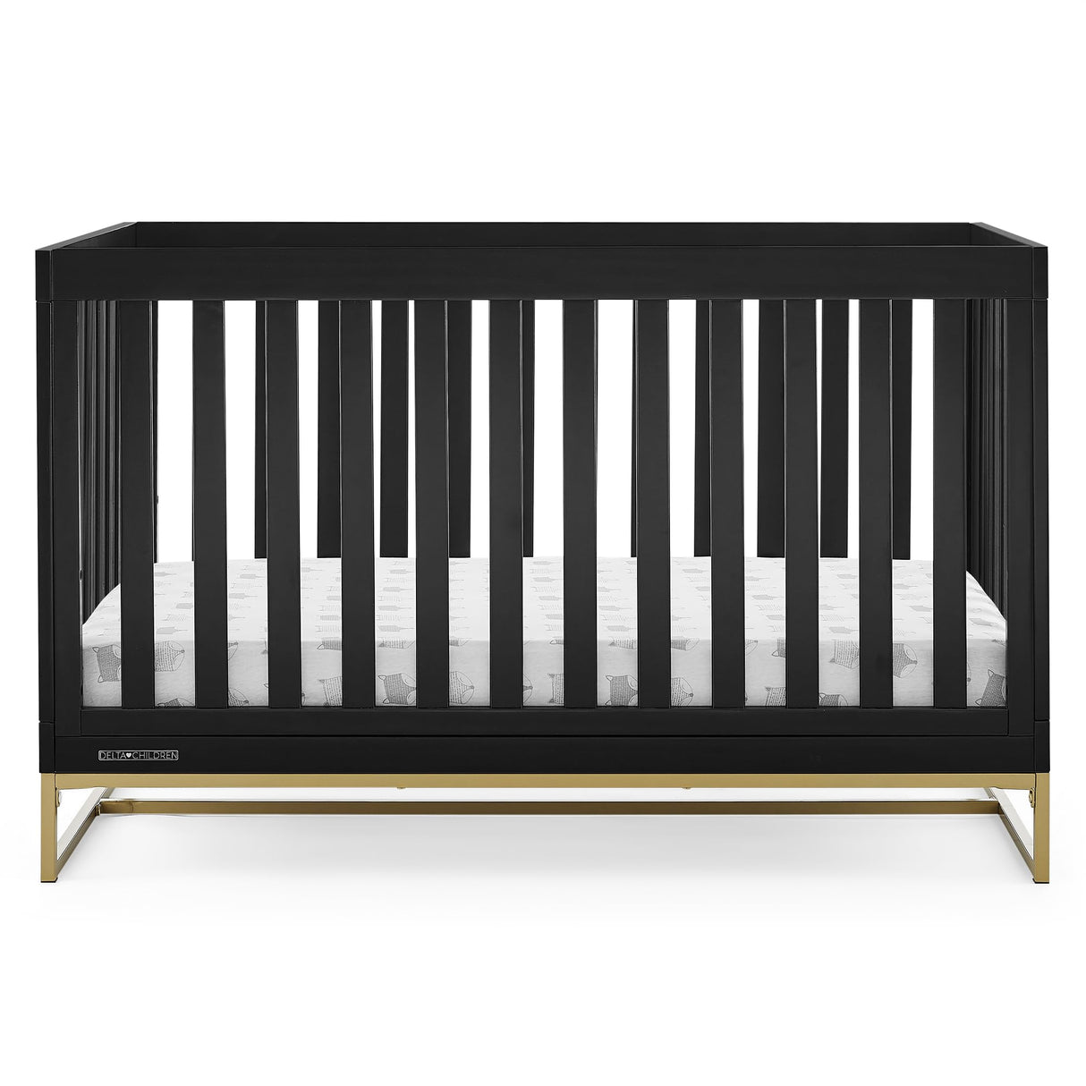 Jade 4-in-1 Convertible Crib - Greenguard Gold Certified, Ebony/Bronze