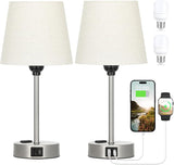 Table Lamps for Bedrooms Set of 2 Bedside - Nightstand Bedroom Lamp