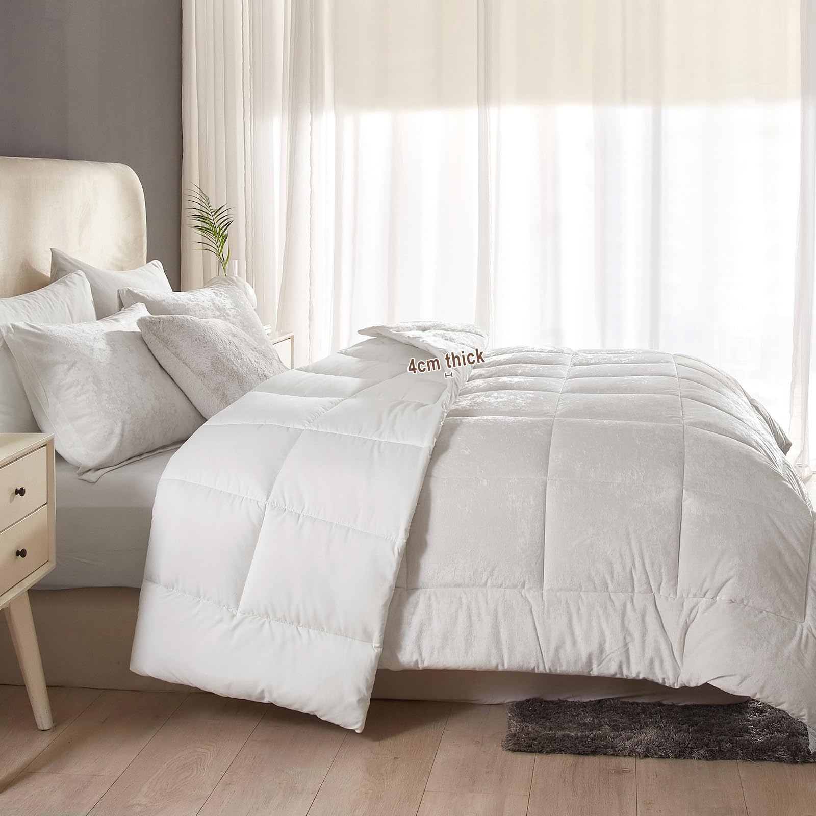 Velvet Comforter King 3-Piece Set - Luxury Soft Bedding