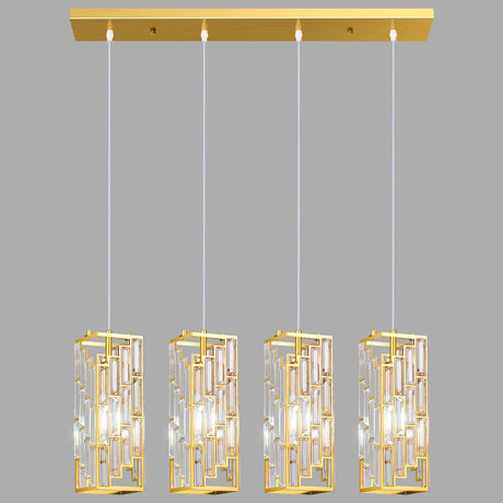 Gold Pendant Lighting Modern Pendant Light, Mini Crystal Chandeliers,Adjustable Pendant