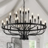 24 Light, Farmhouse Chandelier for Dining Room, Large Chandeliers for High Ceilings,