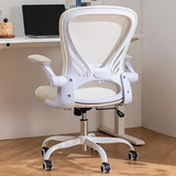 Desk Chair Mesh Office Chair with Flip-up Arms Mid Back Swivel Computer Chair Home