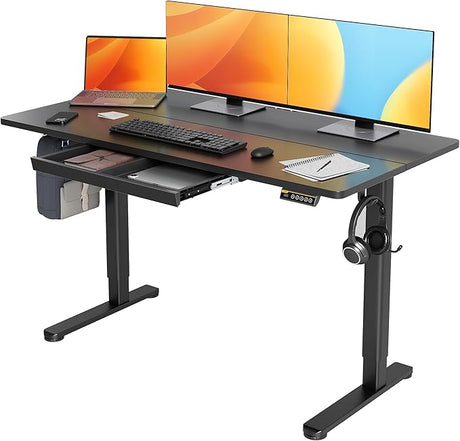 Standing Desk with Drawers, Stand Up Electric Standing Desk Adjustable Height