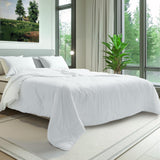 100% Wool Comforter King Size Duvet Insert Noiseless Cotton Shell Cover Down Comforter