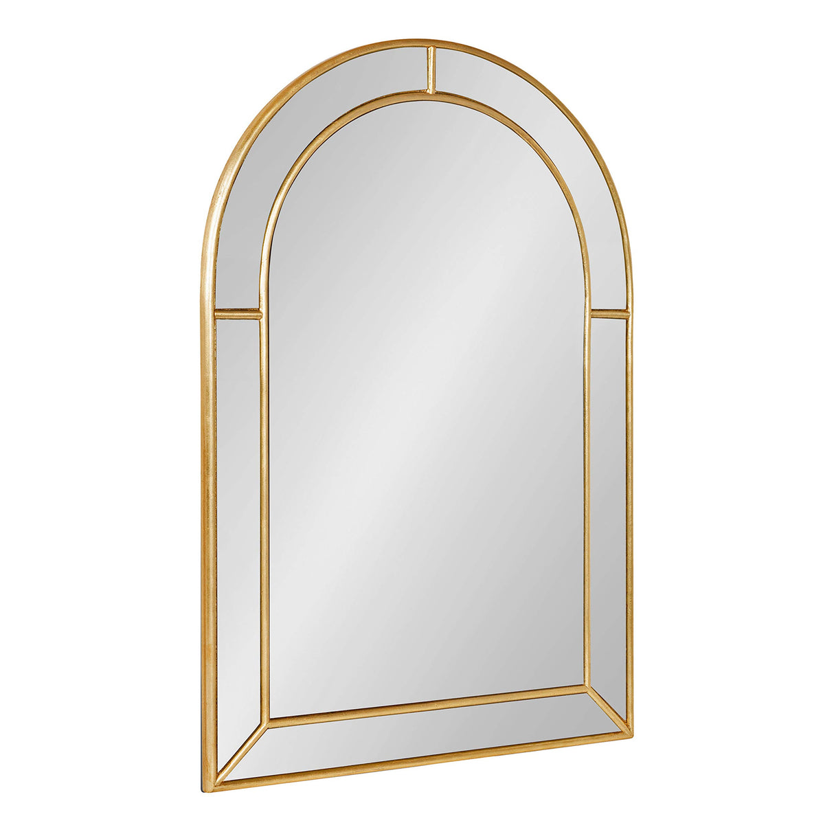 Fairbrook Transitional Arched Wall Mirror, 18 x 24, Gold, Sophisticated Glam Mirror Decor