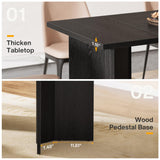 63-Inch Dining Table for 4-6 People - Modern Rectangular Kitchen Table