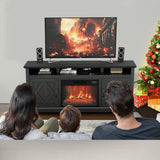 Fireplace for 65/75/80 inch TV, 23“ Remote-Control Fireplace Heater, Farmhouse Entertainment