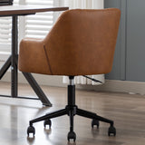 Adjustable Home Office Desk Chair with Comfy Square Tufted Mid-Back