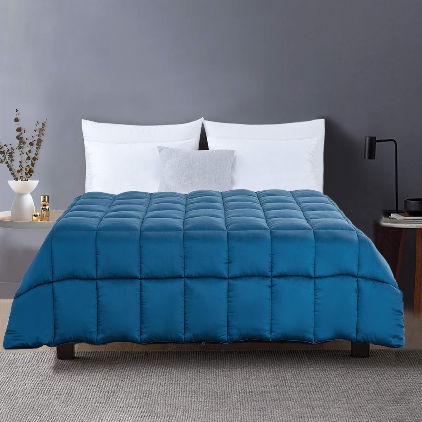 Cooling 100% Rayon Derived from Bamboo Twin Size Comforter, Lightweight Soft Duvet