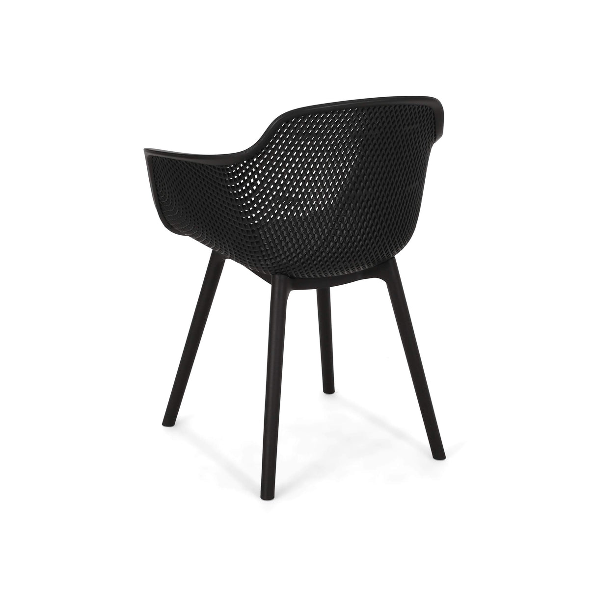 Davina Outdoor Dining Chair (Set of 4), Black