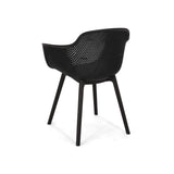Davina Outdoor Dining Chair (Set of 4), Black
