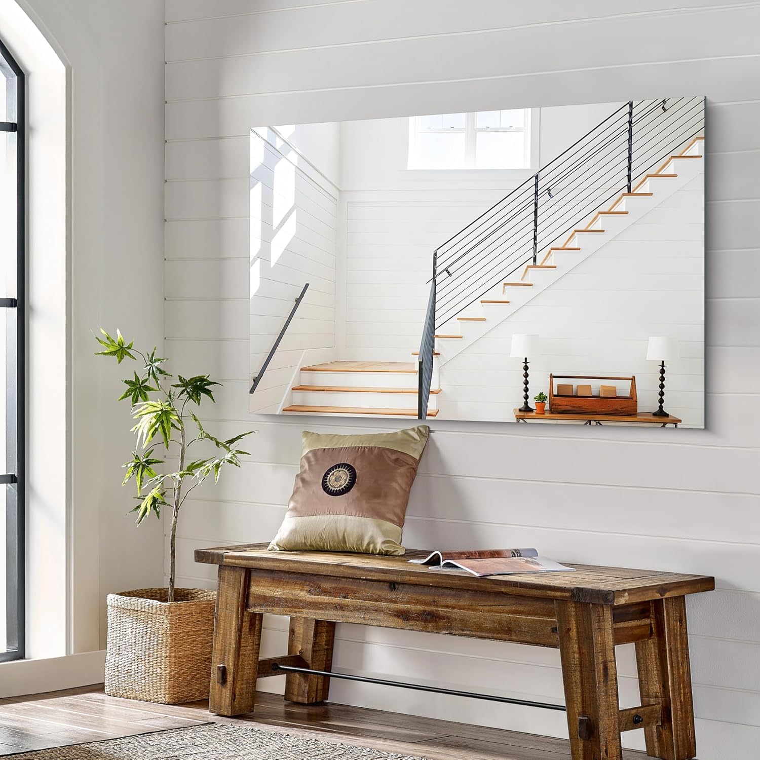 Frameless Mirror,  Bathroom Mirror for Over Sink, Unframed Vanity Mirror