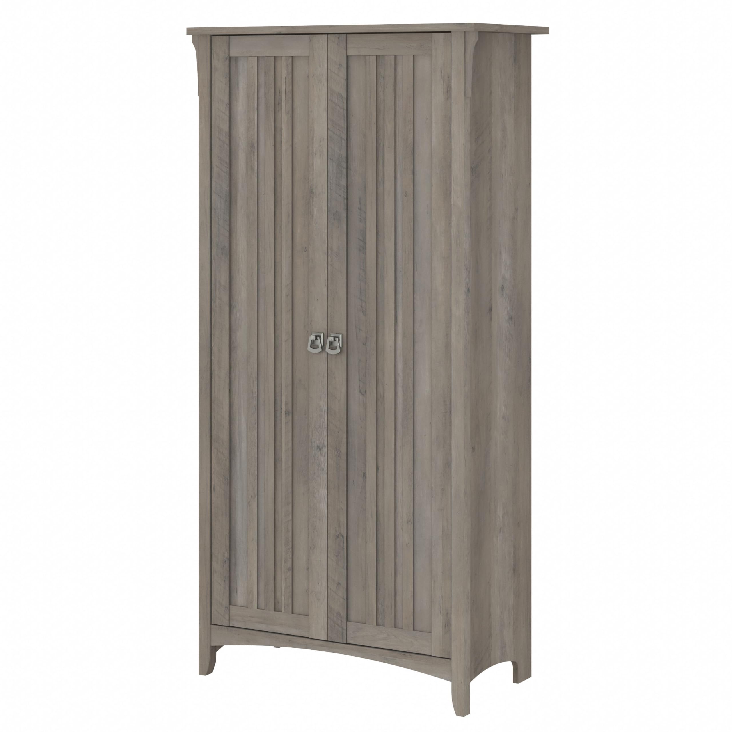 SAS332DG-03 Salinas 62.95-Inch Tall Storage Cabinet with 4 Shelves, Driftwood Gray