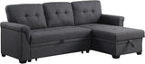 84 Inch Sofa with Tufted Seat & Back Cushion,Solid Wood Frame Dsign, Linen Reversible