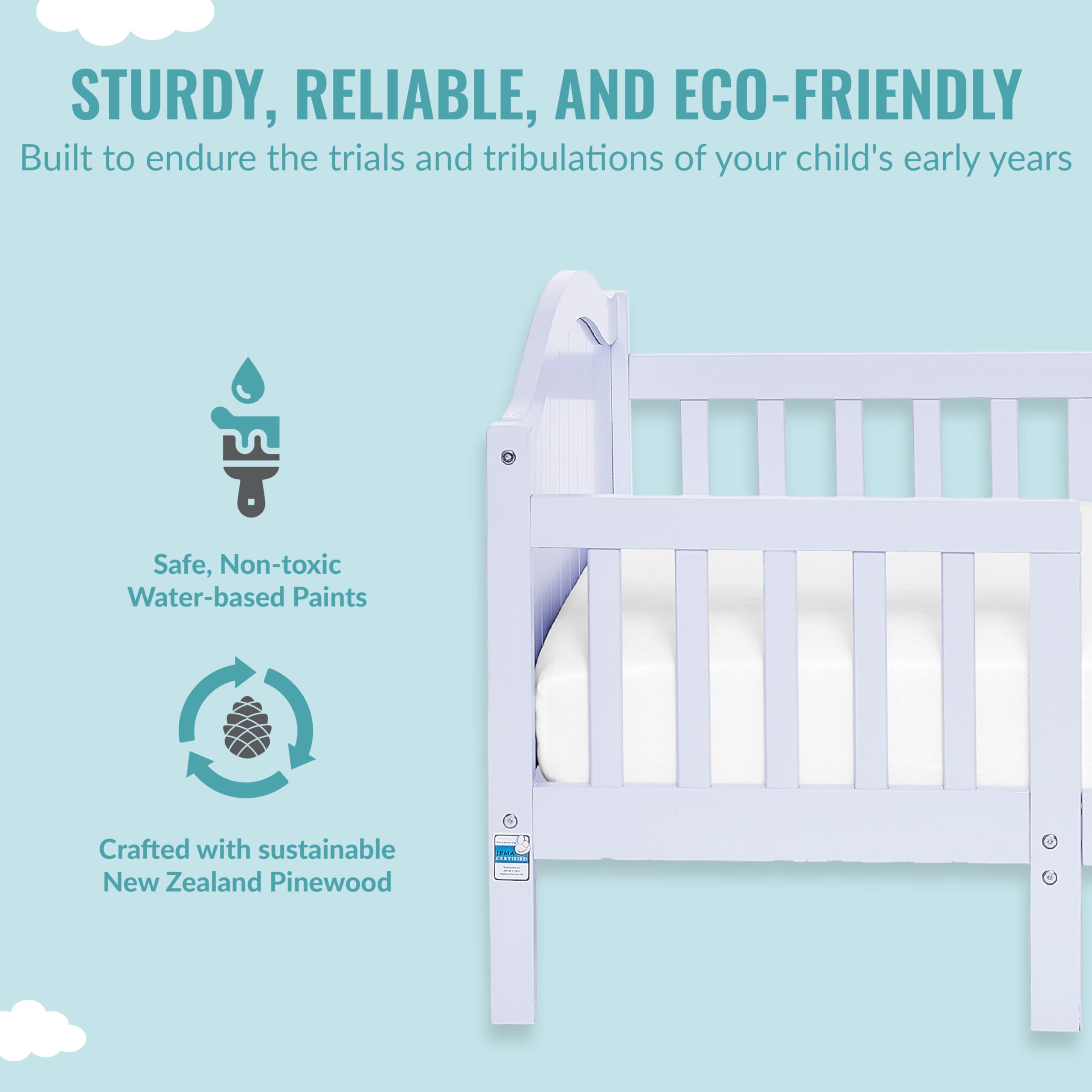 Portland 3-in-1 Convertible Toddler Bed – Safe & Stylish Transition Bed