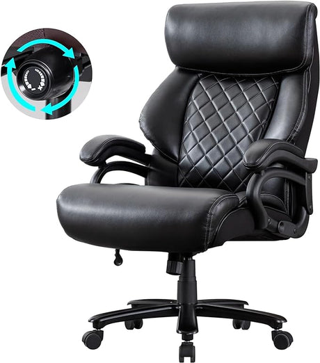 Big and Tall 500lbs Office Chair Wide Spring Seat, High Back Large Executive Chair