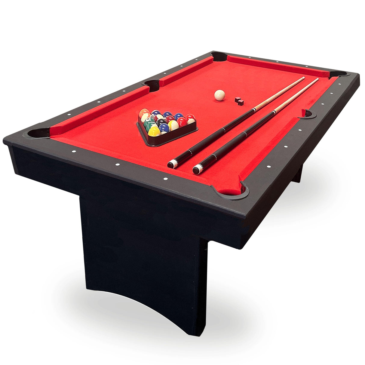 6 FT Pool Table. Includes Billiard Tables Accessories- 2 Pool Cues, Set of Balls
