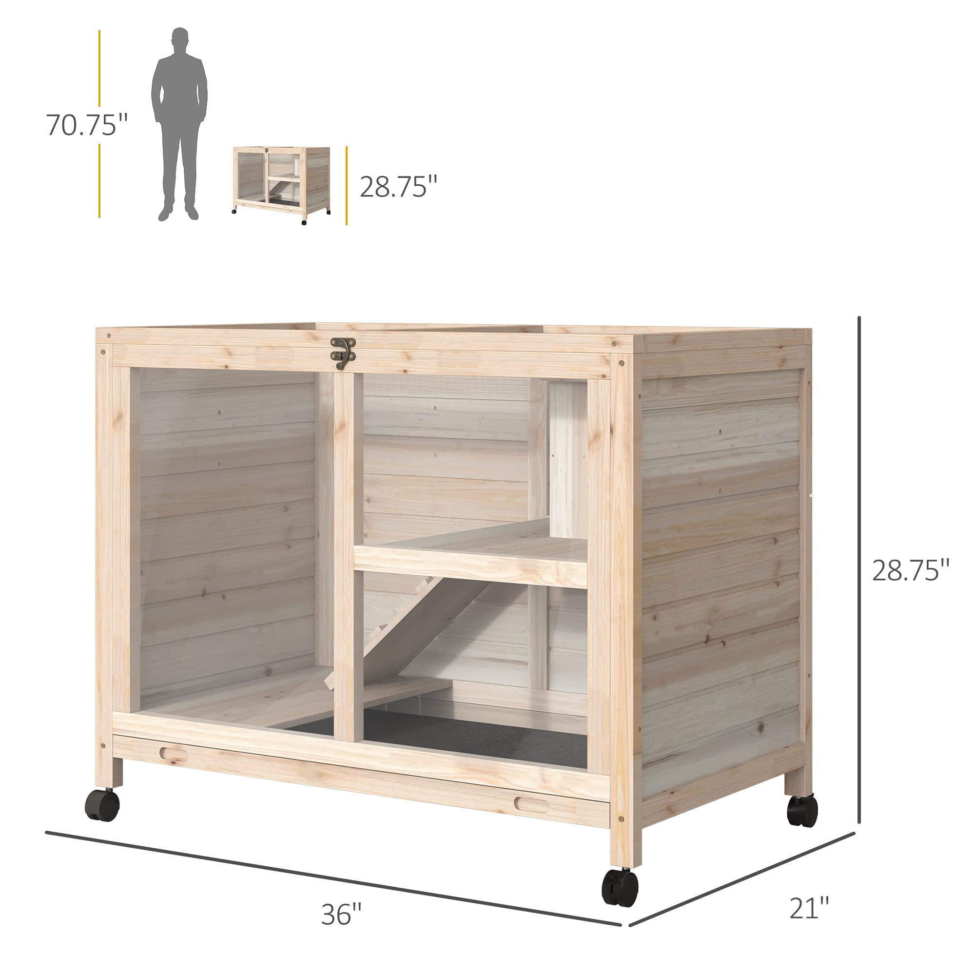 Rabbit Cage Indoor Rabbit Hutch Bunny Hutch Outdoor, Guinea Pig Cages