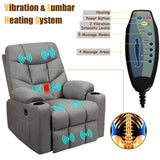 Power Lift Recliner Chair, Electric Living Room Sofa for Elderly w/ 8 PointMassage&