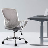 Office Desk Chair, Mid Back Lumbar Support Computer Mesh Task Chair, Grey