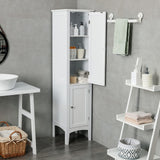 Tall Bathroom Storage Cabinet, 5-Tier Wooden Freestanding Tower Cabinet