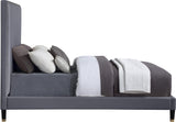 HarlieGrey-F Harlie Collection Modern | Contemporary Velvet Upholstered Full Bed