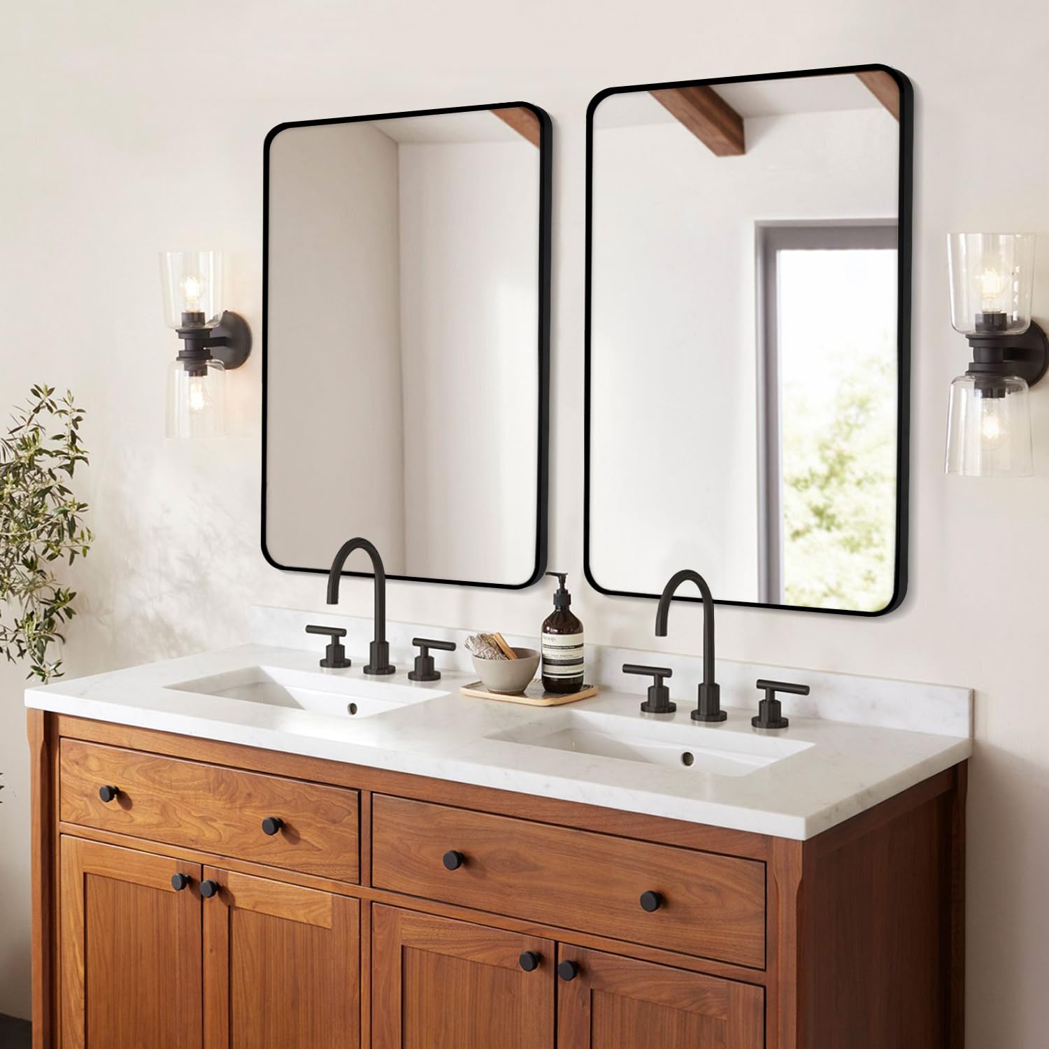 Black Bathroom Mirror Metal Framed Mirror Bathroom Wall