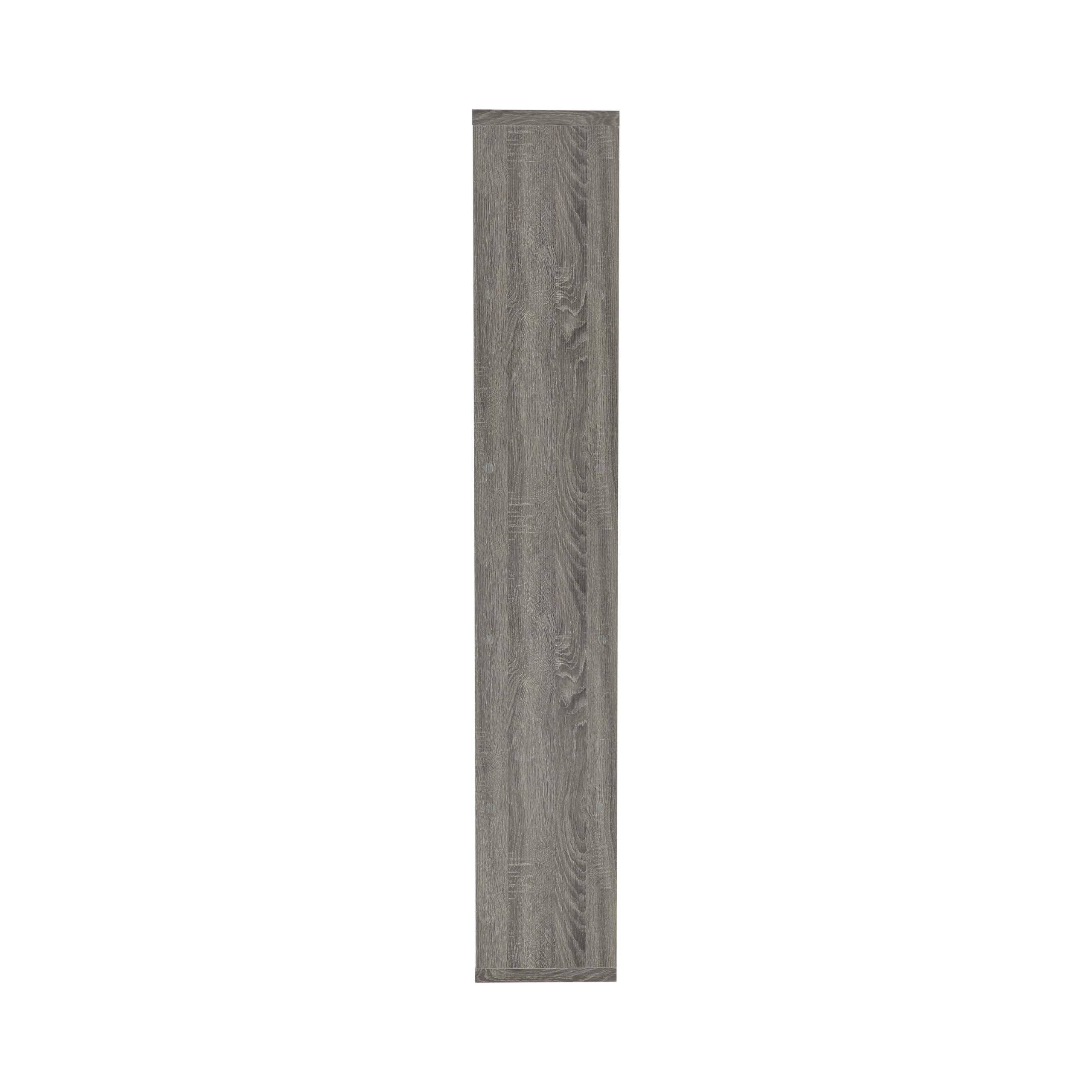 BM159073 Spacious Semi-Backless Wooden Bookcase Gray