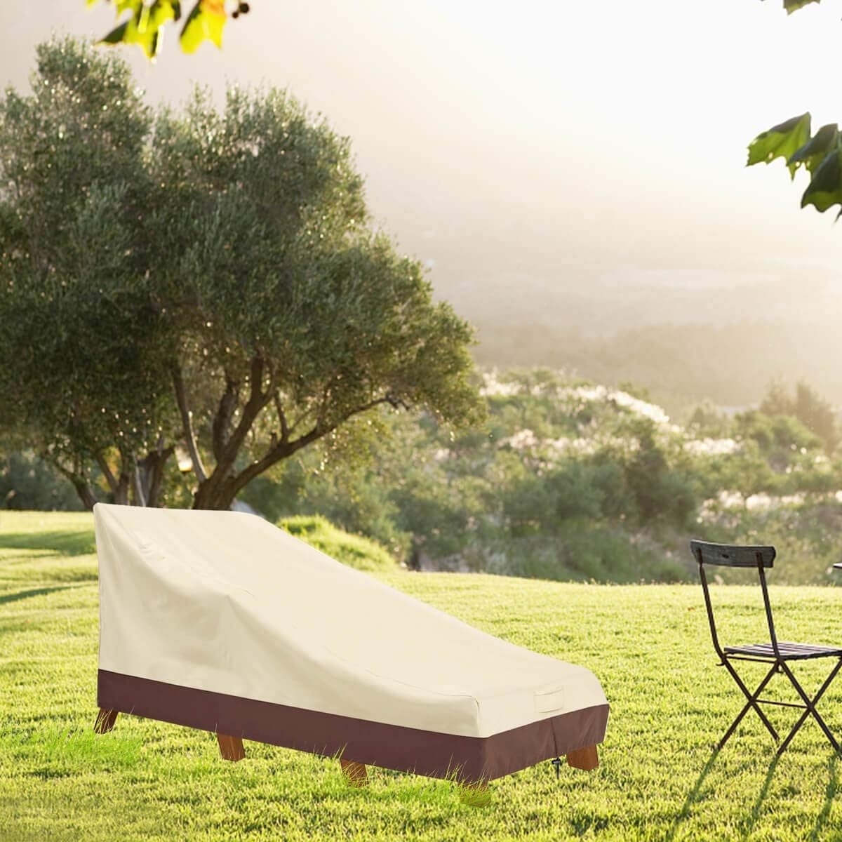Waterproof Patio Chaise Lounge Cover, 600D Heavy Duty Outdoor Lounge Chair Coverse