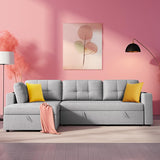 L Shaped Sofa - 82'' Sectional Sofa with 2 in 1 Pull Out Couch Bed