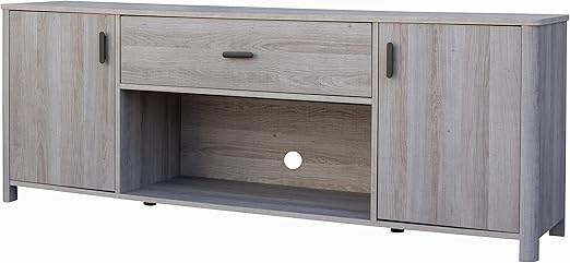 Emerson Storage Media Console Stand for TVs up to 79", 66" x 24", Blondewood