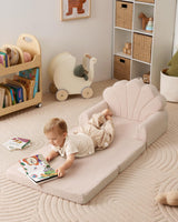 Kids Couch, 2-in-1 Soft Toddler Couch Fold Out, Toddler Chair Comfy