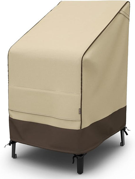 Stackable Patio Chair Cover, Fits 4-6 Outdoor Stackable Chairs, 26W x 34D x 45H Inches