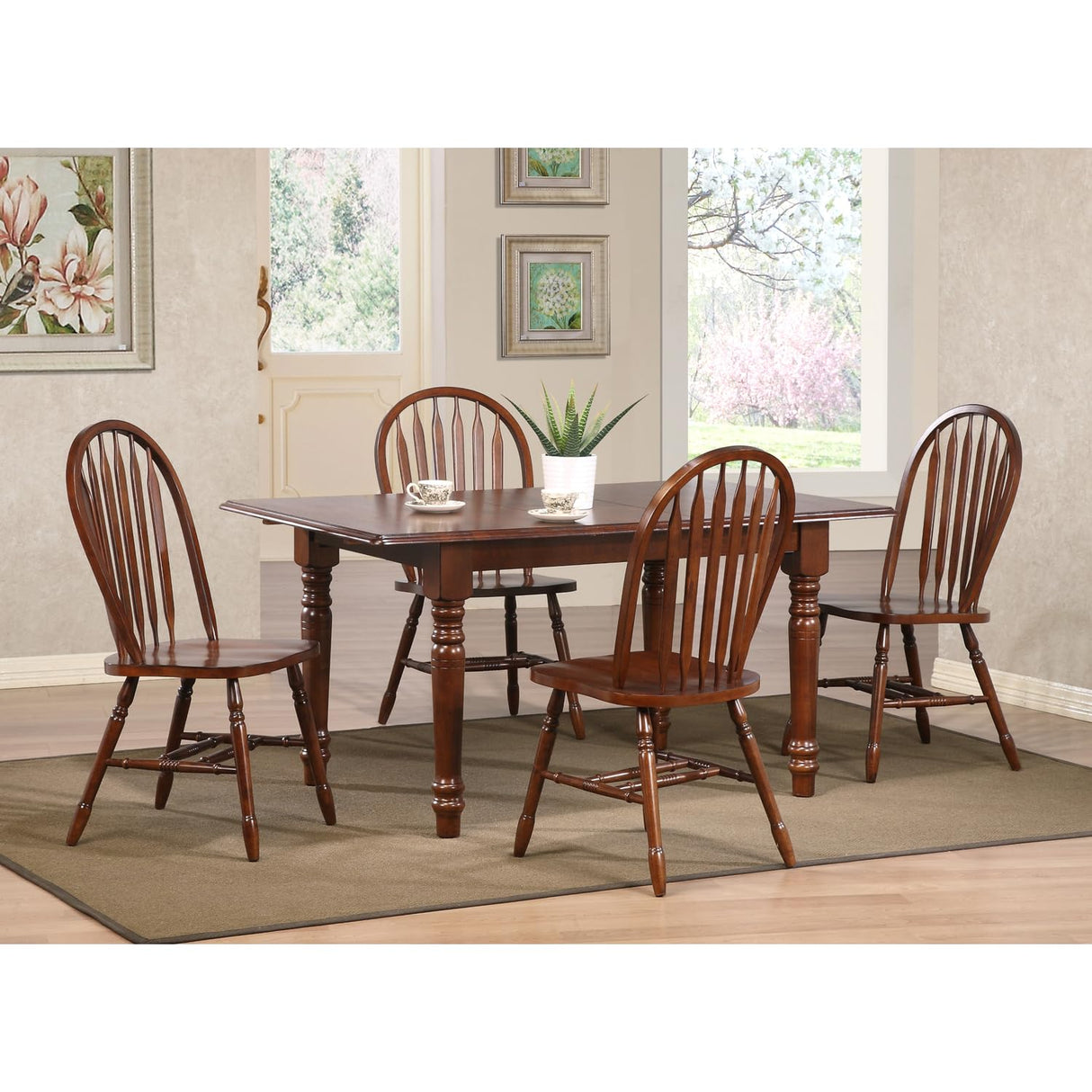 Andrews 60" Rectangular Extendable Butterfly Leaf Wood Dining Table, 2 Size Expandable,