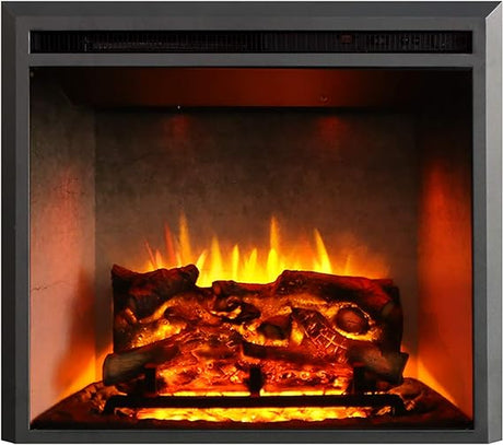 Edward Electric Fireplace Insert with Fire Crackling S