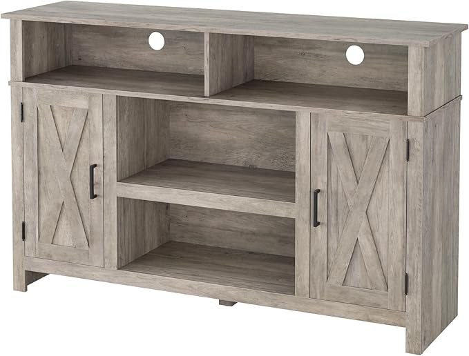 Barn Door TV Stand for TVs Up to 65", Modern&Farmhouse Wood Entertainment Center