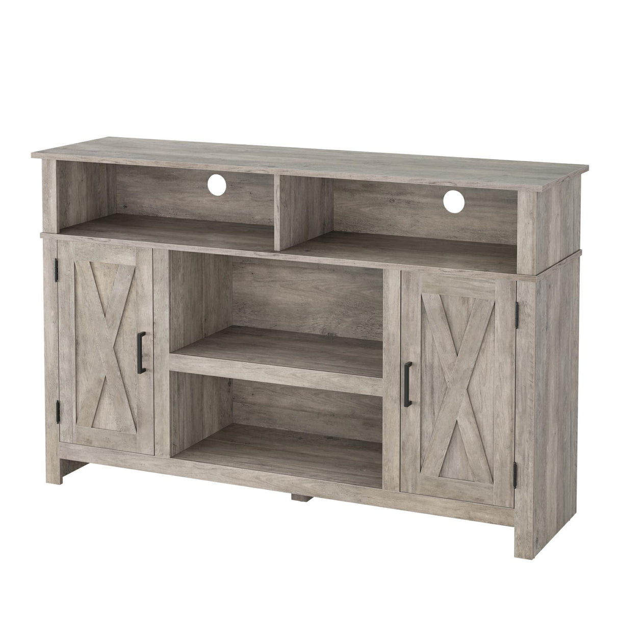 Barn Door TV Stand for TVs Up to 65", Modern&Farmhouse Wood Entertainment Center